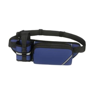 Imagem de UGPLM Pochete, bolsa de cintura para caminhada, suporte para garrafa de água, bolsa de armazenamento para mulheres e homens, mochila de cintura para, Azul-marinho