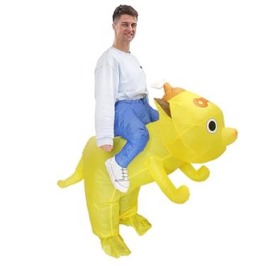 Imagem de Fantasia inflável de cachorro para adultos, fantasia divertida de cachorro, fantasia de animal para Halloween, Natal, festa de arrasto, cosplay