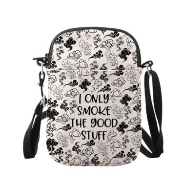 Imagem de WUSUANED Bolsa tiracolo Smoking Cloud para fumantes de maconha, presente de cannabis, bolsa para amantes de fumaça, Bolsa de nuvem fumegante