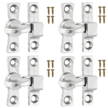 Imagem de Tranqueta Fecho Trinco Bico Virado Porta Janela Kit 04 Un - Alianca