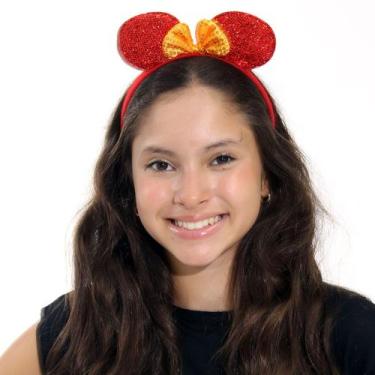 Imagem de Tiara Minnie com Paetê Infantil Ratinha em Diversas Cores - Abrakadabr