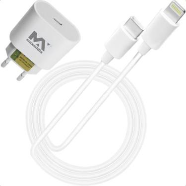 Imagem de Kit Carregador Completo Ip Cabo E Fonte Tipo C 20w - Maxmidia