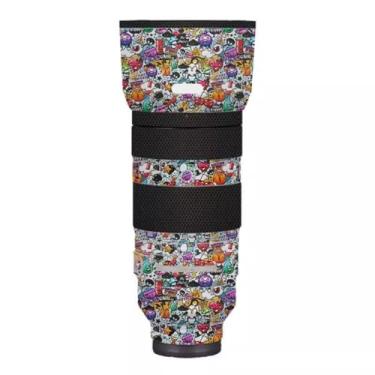 Imagem de Adesivo de lente de câmera para Sony FE 100-400 mm F4.5-5.6 Macro Coat Wraps Film Protector Vinyl Decal Skin 100-400 4.5-5.6 (Graffiti White)