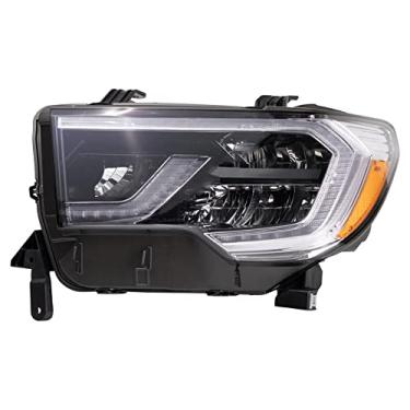 Imagem de TRQ Conjunto de farol lateral do motorista LED compatível com Toyota Sequoia Limited SR TRD Sport TRD Pro TO2502267 2018-2022