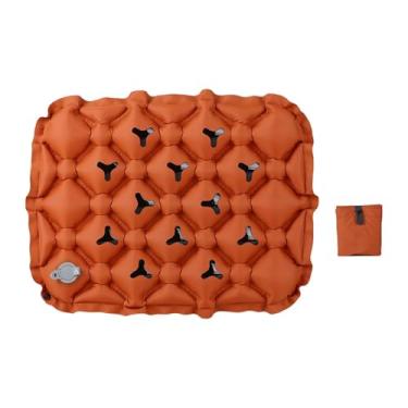 Imagem de MotiveTech Almofada Inflável Portátil para Viagens aéreas E Atividades Ao Ar Livre, Marrom, Tamanho real