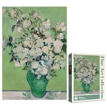 Imagem de Antelope - Quebra-cabeça de 1000 peças para adultos, Rosas, por Vincent Van Gogh, 1890 - Oficialmente licenciado, quebra-cabeças de 1000 peças, alta resolução, acabamento fosco, sem poeira