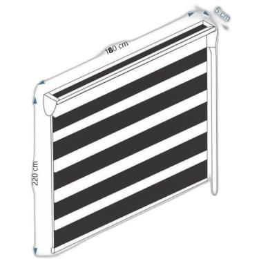 Imagem de Persiana Rolo Duplo Bandô Sunny Cinza 180 L X 220 A Cortina