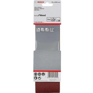 Imagem de Conjunto de Cinta de Lixa X440 75 x 533mm de 3 peças Bosch, 150 GR