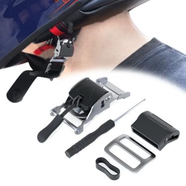 Imagem de JAGASOL Kit de fivela de liberação rápida de capacete leve para capacete de motocicleta, acessórios de capacete de motocicleta de aço inoxidável, alça de queixo para substituição de capacetes de anel