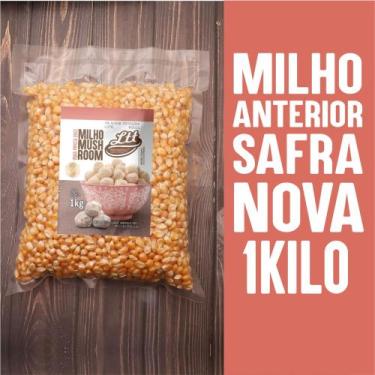 Imagem de Milho Mushroom 1 Kilo Nova Safra Super Grão Pipoca Gourmet Embalagem V