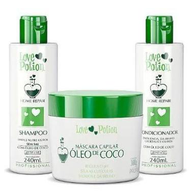 Imagem de KIT HOME CARE ÓLEO DE COCO 240ml + MÁSCARA DE COCO 300g - LOVE POTION