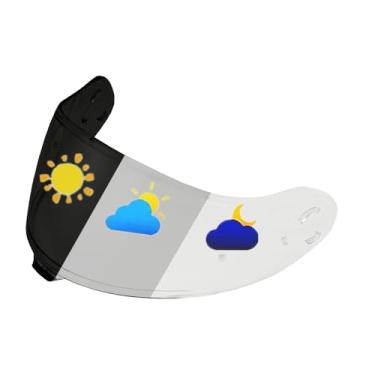 Imagem de YMTSGEQ Neotec 3 Viseira de substituição para capacete. CNS-3C Capacete Proteção UV Compatível com Neotec 3 (Fotocrômico Claro/Preto Profundo Uso Dia e Noite)