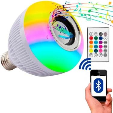 Imagem de Lâmpada Musical Bluetooth Com Led Rgb  12w + Controle Remoto - Nvaried