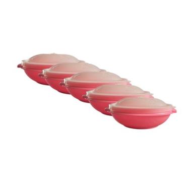 Imagem de Conjunto 5 potes para cozinha com tampa marmitex saladeira - TF Injeta