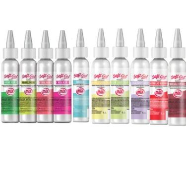 Imagem de 10 Corante Alimentício Soft Gel Bolos Confeitaria Kit Mix