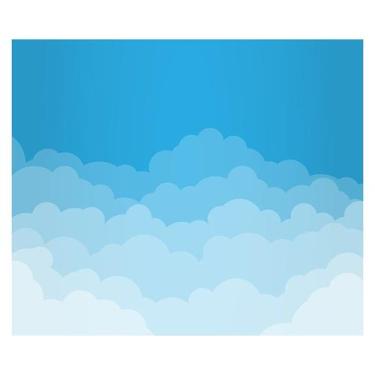 Imagem de Papel de Parede Adesivo Infantil Nuvens Quarto Bebe - 698pcm - Allodi