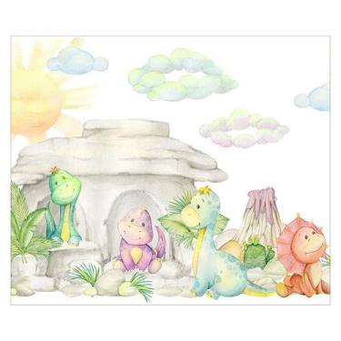 Imagem de Papel de Parede Adesivo Infantil Dinossauros Bebe Quarto - 492pcm - Al