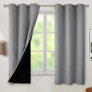 Imagem de Cortinas Blackout BGment com isolamento térmico 160 cm 100% Blackout