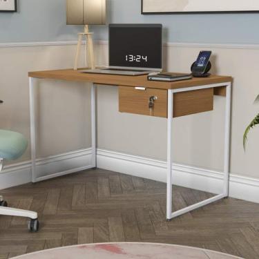 Imagem de Mesa Escrivaninha 118cm com 1 Gaveta em Estilo Industrial CMC622 Kappe