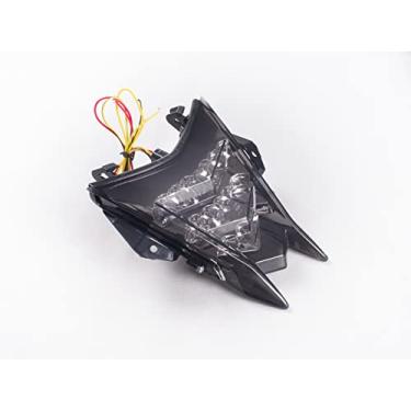 Imagem de Adequado para BMW S1000RR, HP4, S1000R; lanterna traseira de freio da lâmpada traseira de LED + função de indicador de seta integrada (lente de fumaça)