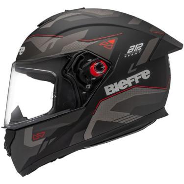 Imagem de Capacete moto fechado Bieffe B-12, B-12 - Avant Preto fosco/Grafite, 5