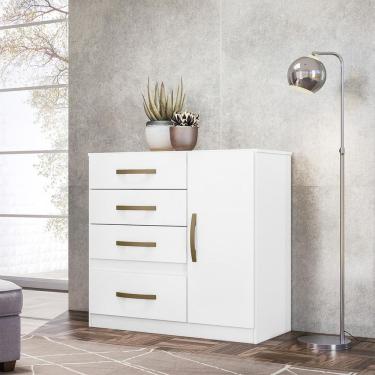 Imagem de Cômoda Sapateira com 5 Gavetas 1 Porta 98x100cm Vênus Moval