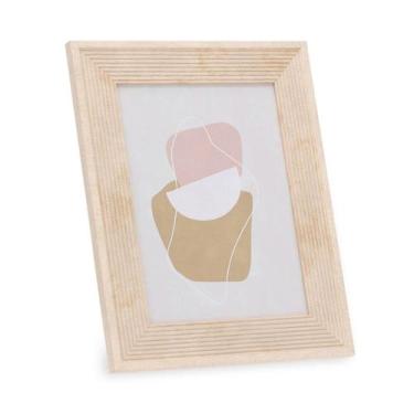 Imagem de Porta Retrato Bege Abstrato Com Moldura para Foto15x20 Mart Decoração 