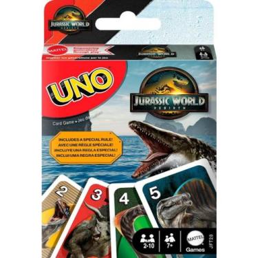 Imagem de Uno Jurassic World Rebirth Jogo De Cartas Mattel Jft28