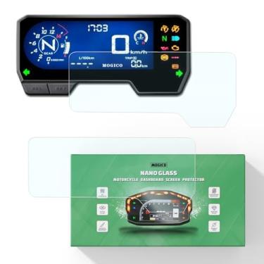 Imagem de Mogico Protetor de tela de painel de vidro nano de acessórios de motocicleta para Honda CBR650R / CB650R / CB500X / CB500F / CBR500R 2019–2023 (pacote com 2 ultratransparentes, resistentes a arranhões