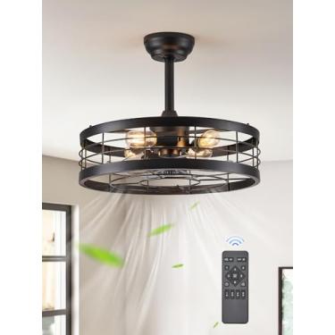 Imagem de LEDIARY Lustre de 50,8 cm, ventilador de teto com luz, ventilador de teto sem lâminas com controle remoto, luzes de ventilador de fazenda luminárias de teto para cozinha, quarto, exterior (6