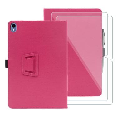 Imagem de Capa inteligente de couro PU Walmart Onn 7 polegadas Gen 4 2024 com suporte fólio despertar/hibernar automático com alça de mão e suporte vem com protetor de tela de vidro temperado para Onn 7 4ª