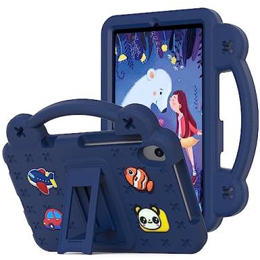 Imagem de YRH Capa para tablet Onn 20.3 cm Gen 4 2024 modelo #100135923, capa infantil de EVA com alça de suporte, para Walmart Onn Tablet Case 20.3 cm, azul-marinho