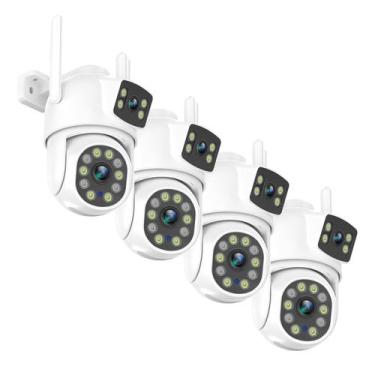 Imagem de Câmera de segurança EVERSECU Dual Lens Linkage 6MP WiFi PTZ 4pk