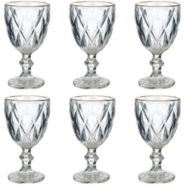 Imagem de Kit 6 Taças de Vidro Transparente 260ml Ideal para Jantar Mesa Posta C