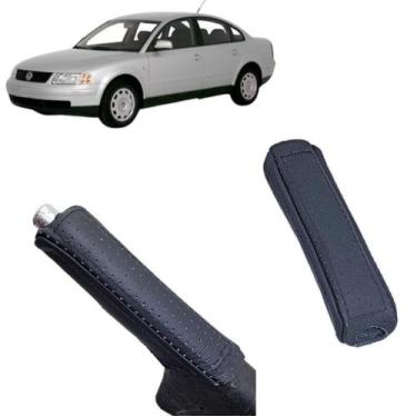 Imagem de Revestimento Capa Couro Alavanca Freio De Mão Passat Turbo 1998 Á 2005