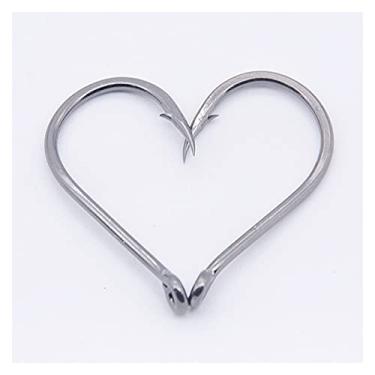 Imagem de GRFIT Ganchos de pesca 50-400 pçs/lote anzóis de pesca revestimento de aço inoxidável de alto carbono polvo farpado carpa anzol círculo afiado anzol 1#-12# anzóis (cor: anzóis 05 200pcs)