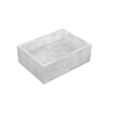 Imagem de Cuba De Apoio Banheiro Quartzo Pedra 40x30cm Concreto