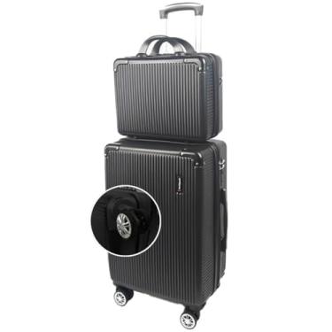 Imagem de Mala de Bordo 10kg com Frasqueira Bagagem de Mão Expansivel Aprovada ANAC com 4 Rodas duplas 360° Cadeado AntiFurto TSA Mala de Viagem Alça Lateral com Divisória, Leve Resistente, Bolso Para Notebook