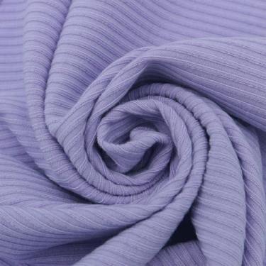 Imagem de Stylish FABRIC Tecido de malha canelada 134,6 cm de largura 4x2 da Yard – Mistura de poliéster rayon elastano – 370 g/m² – pesado, vestidos elásticos em 4 vias, leggings, loungewear e artesanato de