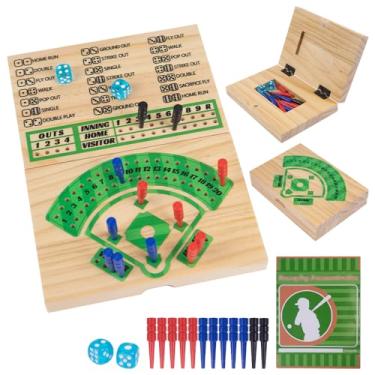 Imagem de Wooden Baseball Board Game,5.7 * 7.87” Travel Size,Including 1 Thick Wooen Board+10 Pegs+2 Dice+1 Game Manual,Tabletop,Perfect for Family, Party and Holiday Gatherings,Party Indoor and Travel Game