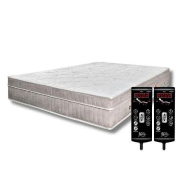 Imagem de Cama Box King Size 1,93x2,03 D45 com 2 Controles Massagem Cabeceira AL