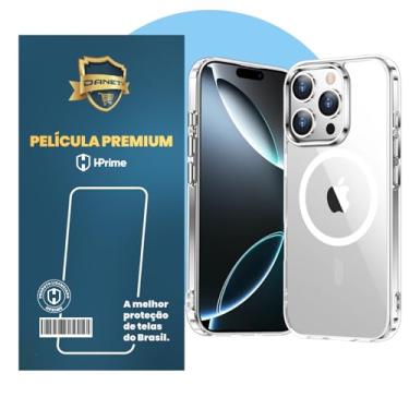 Imagem de Kit Capa Capinha Magnética Para iPhone Linha 13 a 17 Case Transparente + Película De Vidro Temperado Danet (Transparente, Iphone 16 Pro)