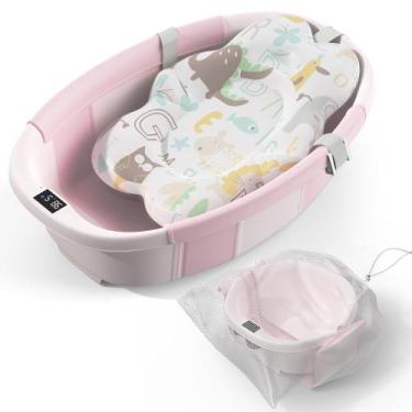 Imagem de Banheira dobrável para bebês Spluvvly Dobrable Toddler 0-36 Mo Pink