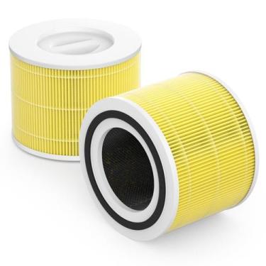 Imagem de Pacote de 2 filtros HEPA de substituição FMDZFL Core 300 amarelos