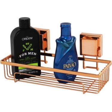Imagem de Prateleira Porta Shampoo Condicionador Com Fixação Ventosa Organizador