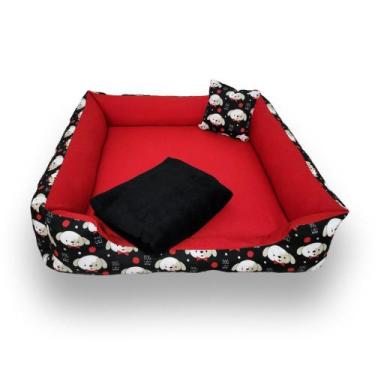 Imagem de cama para cachorro caminha 70x70cm cama pets até 15 kg caminha de cach