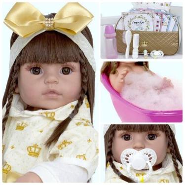 Imagem de Bebê Reborn Princesa Realista de Silicone 15 Itens Original - Cegonha 