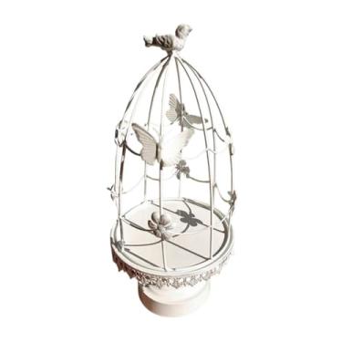 Imagem de Ｂｅｓｇａ Porta-velas Tipo Gaiola, Porta-velas para Velas, Suporte de Ferro para Velas, Castiçal para Hotel, Inauguração de Casa, Cozinha, Fazenda, Estante para, Branco, Tamanho real