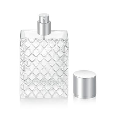 Imagem de Jinshining Frascos de spray de vidro transparente de 100 ml, recipiente de óleo essencial recarregável para viagem, recipientes recarregáveis, atomizadores de névoa fina