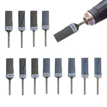 Imagem de 12un 2000-10000 Tambores de Lixa de Grão para Ferramenta Rotativa Dremel, Conjunto Lixadeira Tambor Ferramenta Rotativa Mandris Tambor para Polimento Madeira Plástico Metal